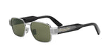 F0C0 - Metal Shiny Silver with Green Normal lenses / 