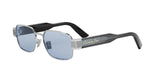 F0I0 - Metal Shiny Silver with Blue Normal lenses / 