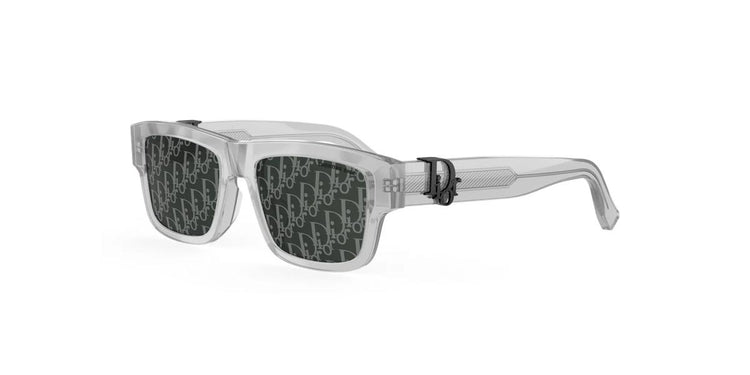 45A8 - Acetate Shiny Grey with Grey Pattern lenses