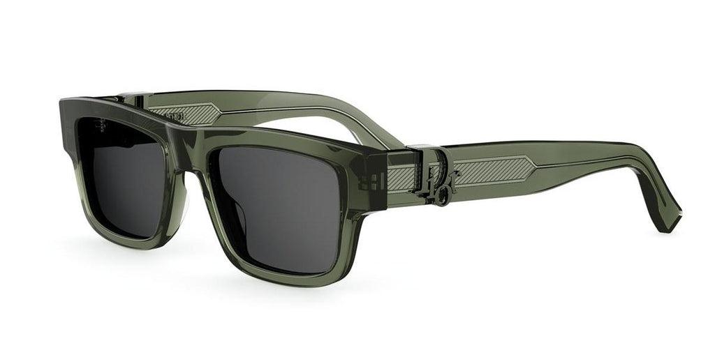 55A0 - Acetate Shiny Green with Grey Normal lenses