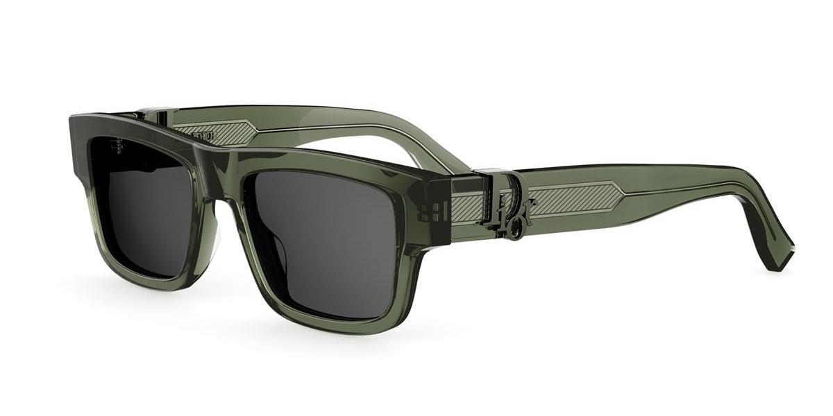 55A0 - Acetate Shiny Green with Grey Normal lenses