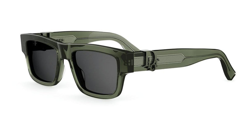 55A0 - Acetate Shiny Green with Grey Normal lenses