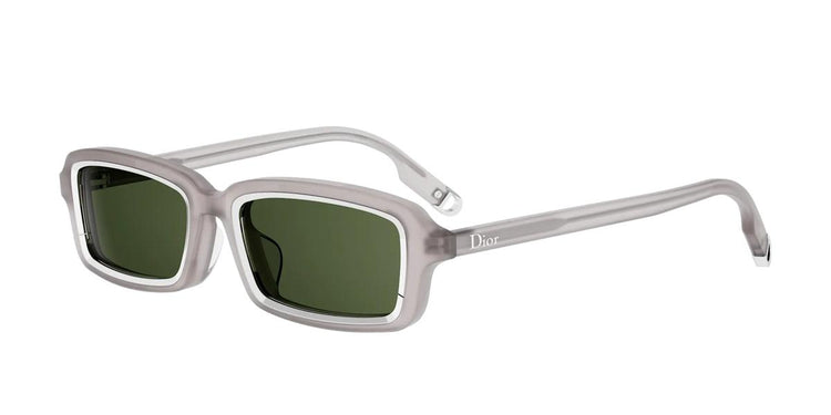 45C0 - Acetate Shiny Grey with Green Normal lenses