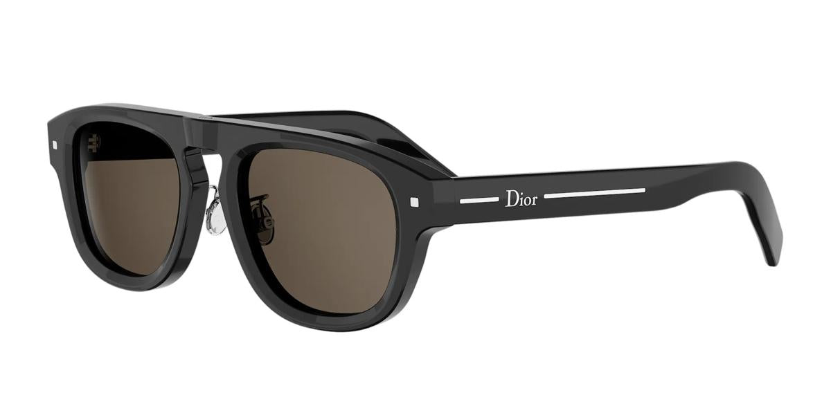 10F0 - Acetate Shiny Black with Brown Normal lenses