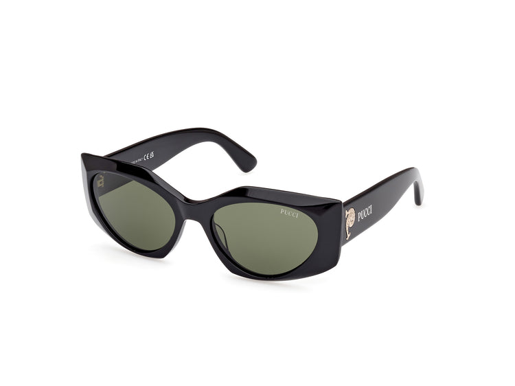 01N - Shiny Black / green