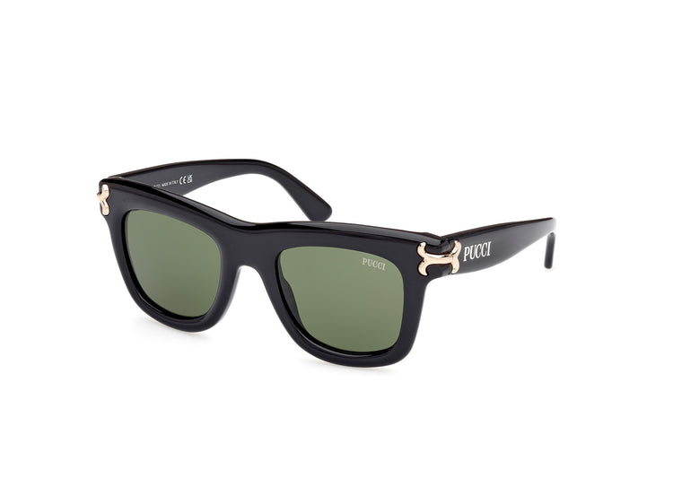 01N - Shiny Black / green