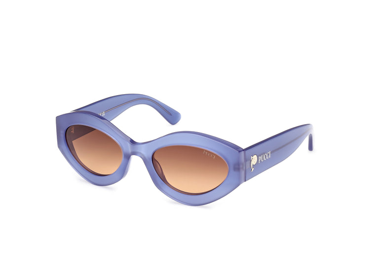 90F - Shiny Light Blue / gradient brown