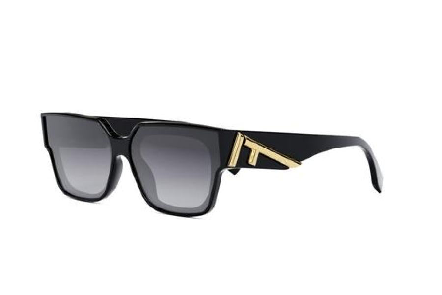 01B - Acetate Shiny Black / Gradient Smoke