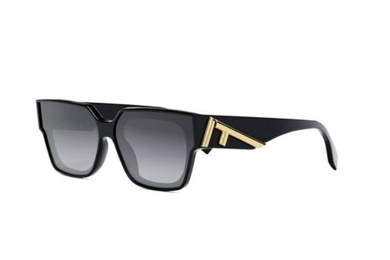 01B - Acetate Shiny Black / Gradient Smoke