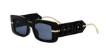 01V - Acetate Shiny Black with Blue Normal lenses / 