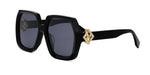 01V - Acetate Shiny Black with Blue Normal lenses / 