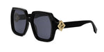 01V - Acetate Shiny Black with Blue Normal lenses / 