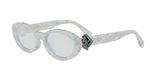 25C - Acetate Shiny White with Grey Mirror lenses / 