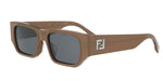 47A - Acetate Shiny Brown with Grey Normal lenses / 