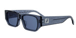 90V - Acetate Shiny Blue with Blue Normal lenses / 