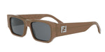 47A - Acetate Shiny Brown with Grey Normal lenses / 