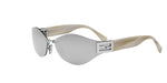 16C - Metal Shiny Silver with Silver Mirror lenses / 