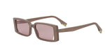 45Y - Acetate Shiny Brown with Violet Normal lenses / 