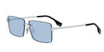 16V - Metal Shiny Silver with Blue Normal lenses / 