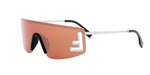16U - Metal Shiny Silver with Red Mirror lenses / 