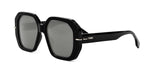 01C - Acetate Shiny Black with Silver Mirror lenses / 