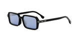 01X - Acetate Shiny Black with Silver Mirror lenses / 