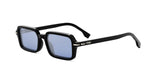 01X - Acetate Shiny Black with Silver Mirror lenses / 