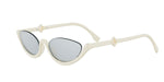25C - Injected Shiny White with Silver Mirror lenses / 