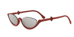 66G - Injected Shiny Red with Silver Mirror lenses / 