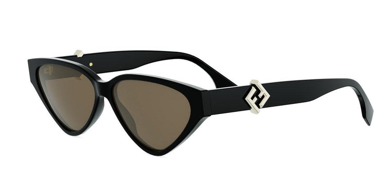 01E - Acetate Shiny Black with Brown Normal lenses
