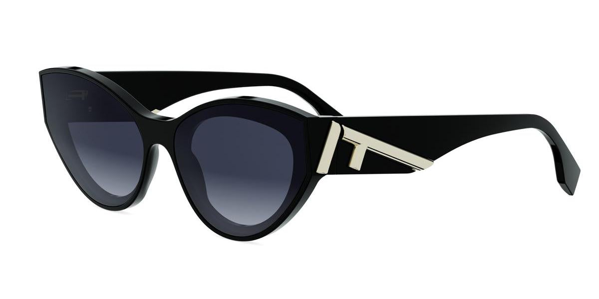 01W - Acetate Shiny Black with Blue Gradient lenses