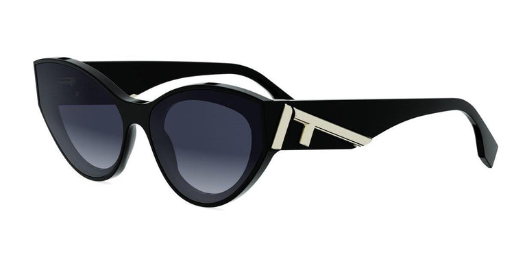 01W - Acetate Shiny Black with Blue Gradient lenses