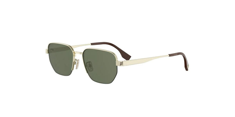 32N - Metal Shiny Gold with Green Normal lenses