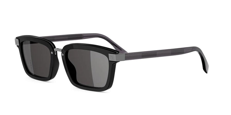 01C - Injected Shiny Black with Silver Pattern lenses