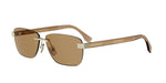 32E - Metal Shiny Gold with Brown Normal lenses / 