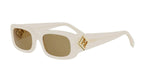 25J - Acetate Shiny White with Yellow Normal lenses / 