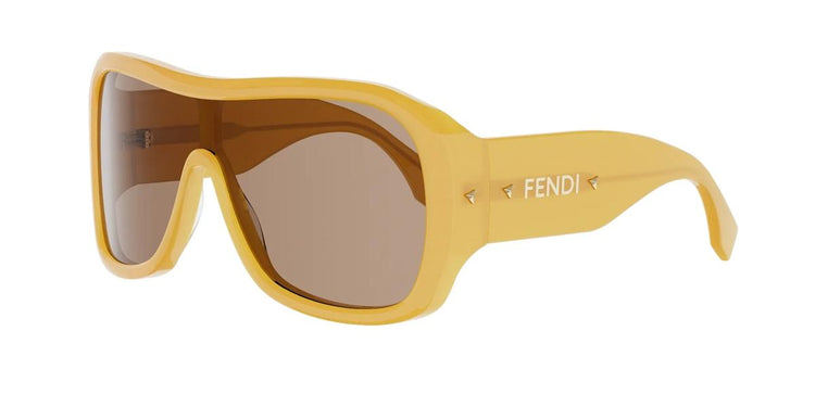 39E - Acetate Shiny Yellow with Brown Normal lenses