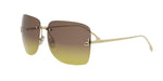 30E - Metal Shiny Yellow with Brown Gradient lenses / 