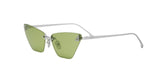 16N - Metal Shiny Silver with Green Normal lenses / 