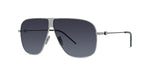 16B - Metal Shiny Silver with Grey Gradient lenses / 
