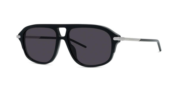 01A - Acetate Shiny Black with Grey Normal lenses