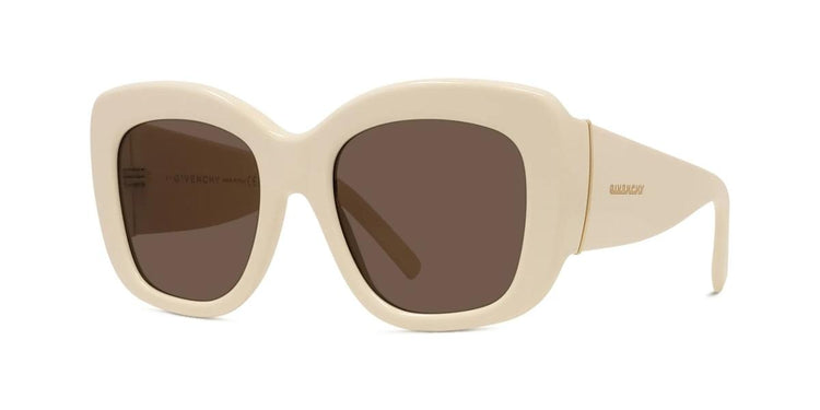 25E - Acetate Shiny White with Brown Normal lenses
