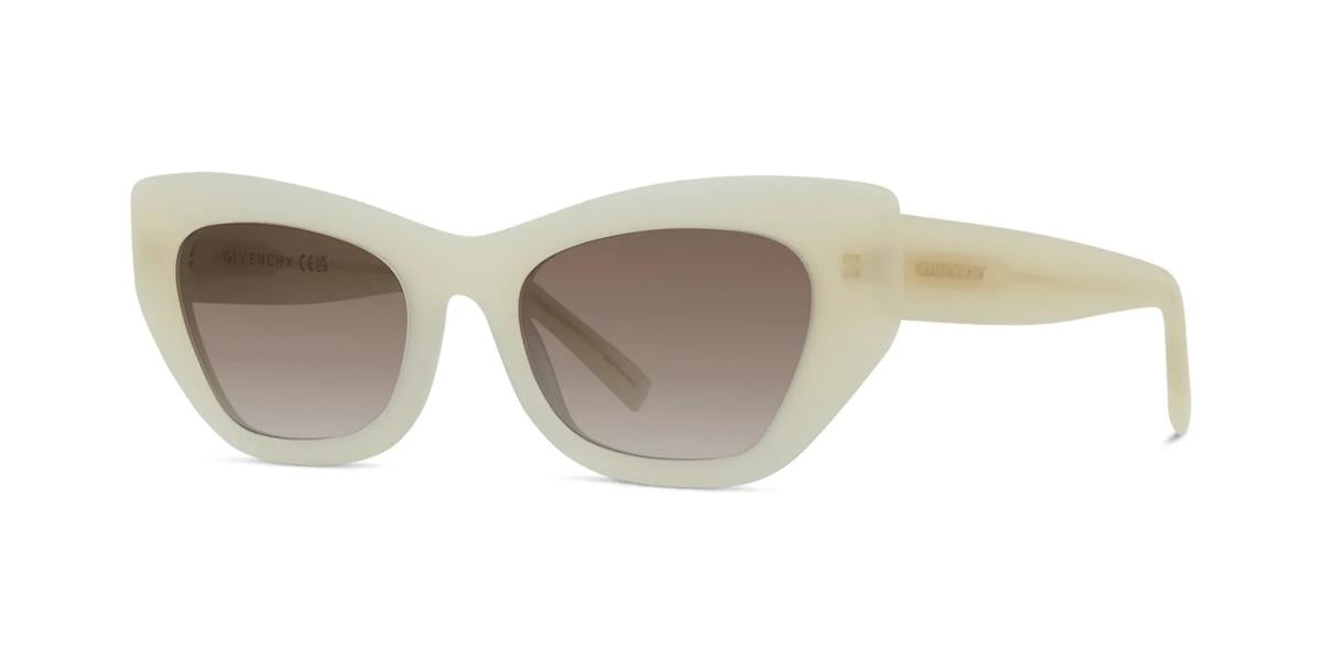25F - Acetate Matte White with Brown Gradient lenses
