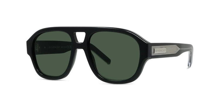01N - Acetate Shiny Black with Green Normal lenses