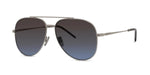 16W - Metal Shiny Silver with Brown Gradient lenses / 