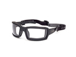 X02 - Matte Black / blue mirror
