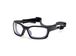 02X - Matte Black / blue mirror