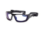 01X - Shiny Black / blue mirror