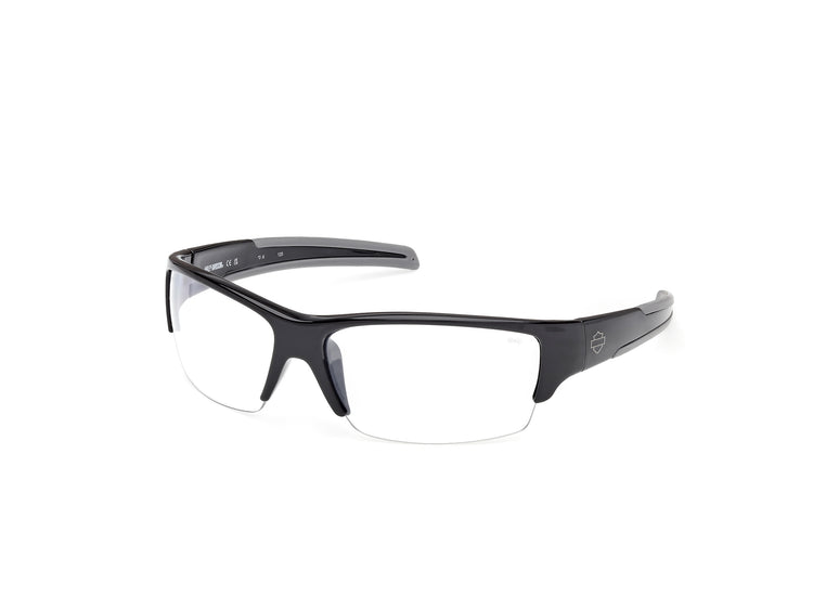 01X - Shiny Black / blue mirror