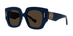 90E - Acetate Shiny Blue with Brown Normal lenses / 